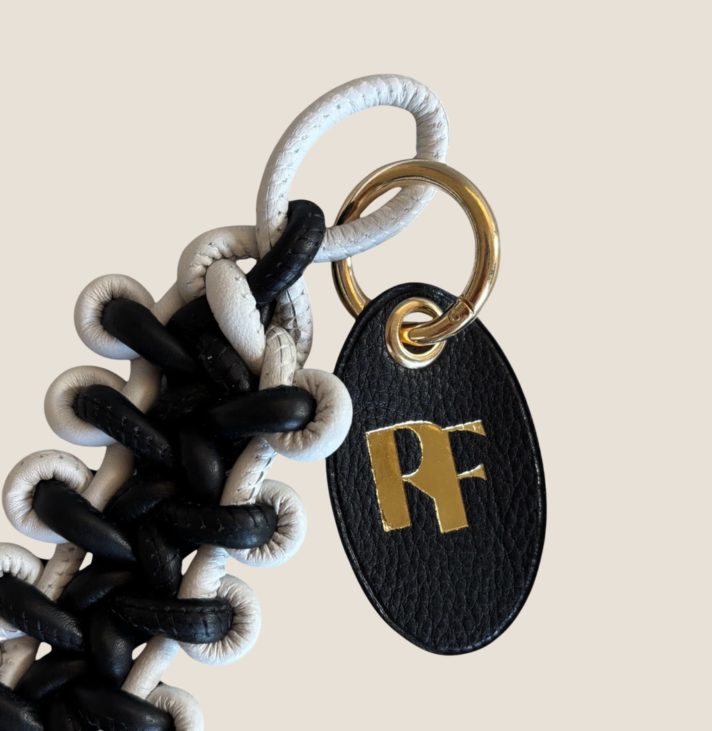 BRAID  LETHER CHARM【WHITE&BLACK 】