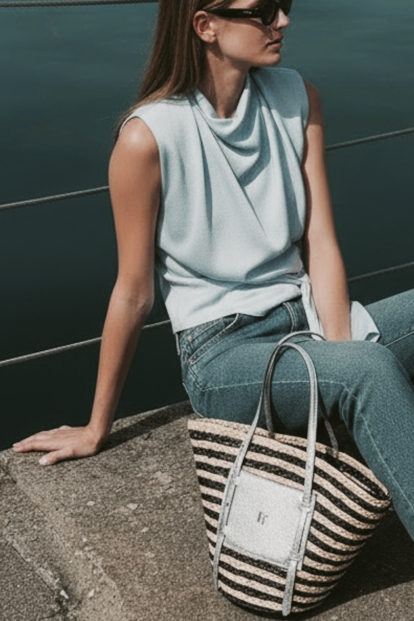 Manify Tote 【Border&Silver】